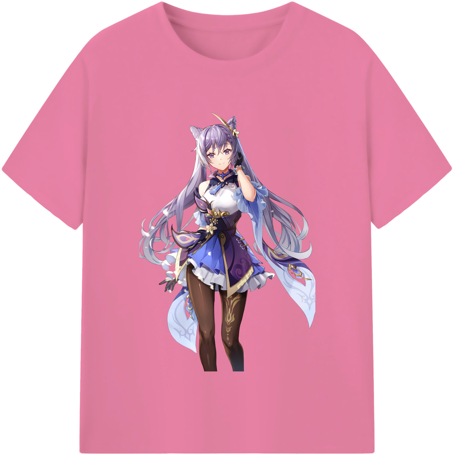 げんし神 刻晴 こくせい genshin Kokusei 綿100％半袖Tシャツ（フロントプリント）